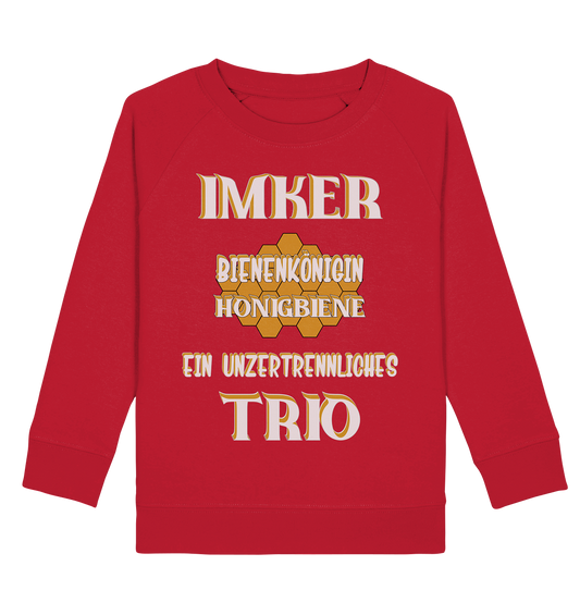 Imker- Bienenkönigin und Honigbiene, einTeam, Pfleger und Schützer von Bienen - Kids Organic Sweatshirt