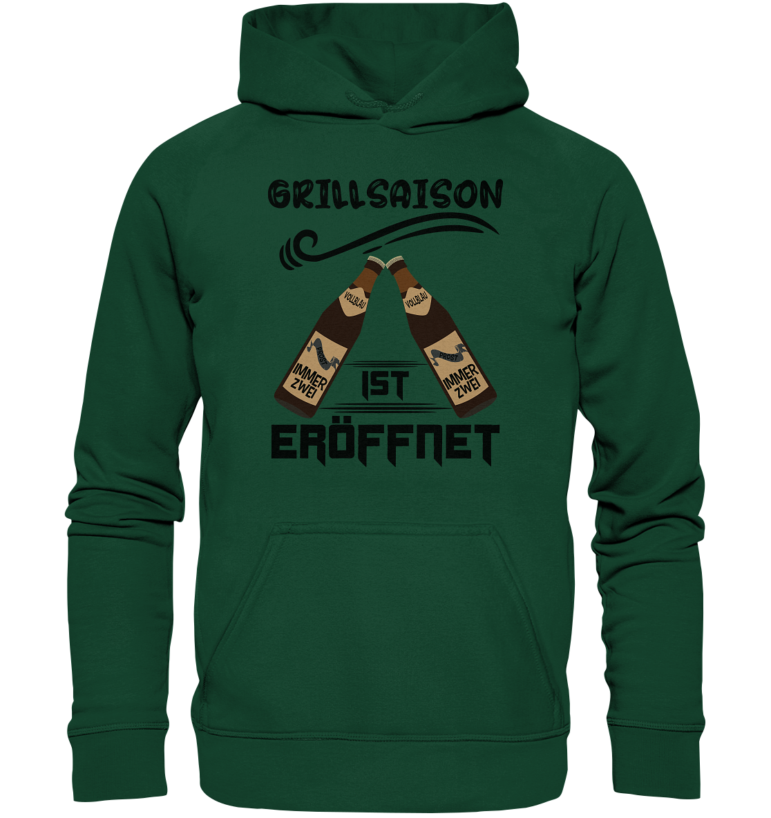 Grillsaison ist eröffnet, Grillen, Party, Feiern, Schwarzes Design - Kids Premium Hoodie