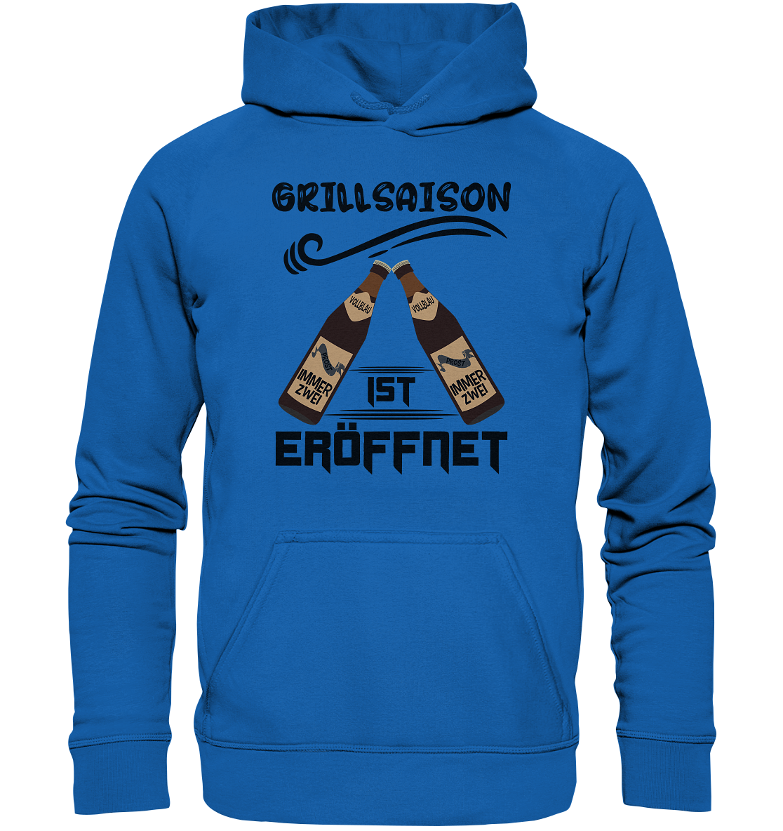 Grillsaison ist eröffnet, Grillen, Party, Feiern, Schwarzes Design - Kids Premium Hoodie