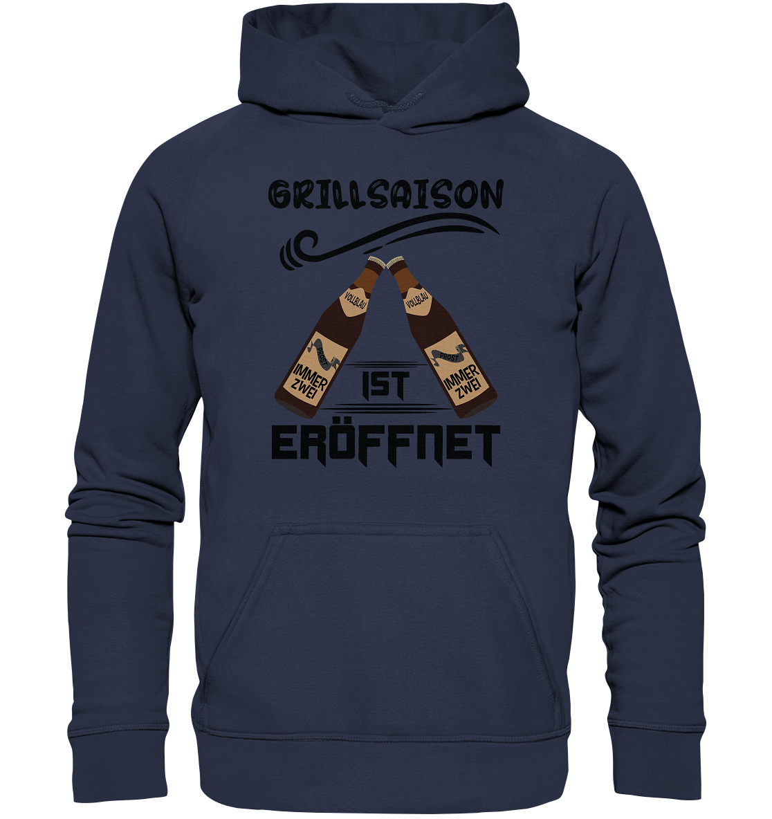 Grillsaison ist eröffnet, Grillen, Party, Feiern, Schwarzes Design - Kids Premium Hoodie