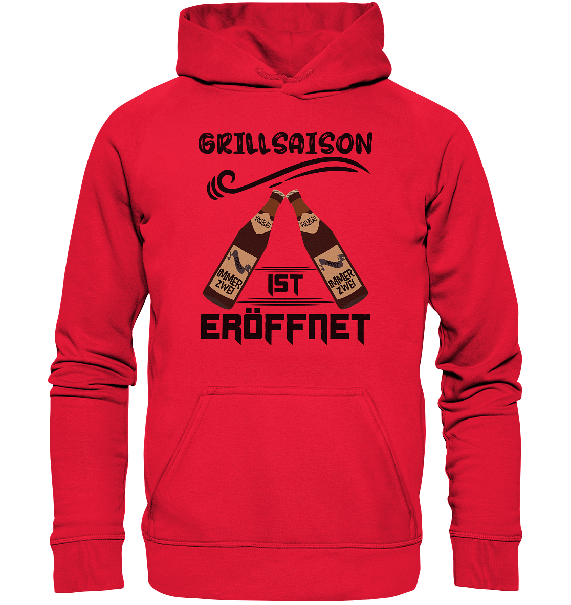 Grillsaison ist eröffnet, Grillen, Party, Feiern, Schwarzes Design - Kids Premium Hoodie