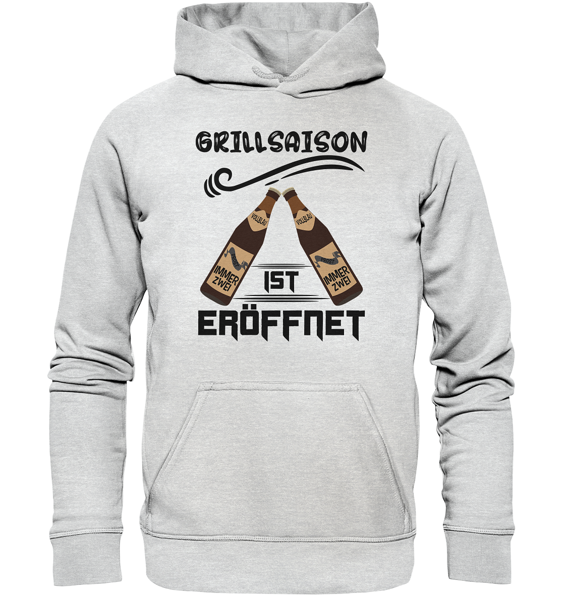 Grillsaison ist eröffnet, Grillen, Party, Feiern, Schwarzes Design - Kids Premium Hoodie