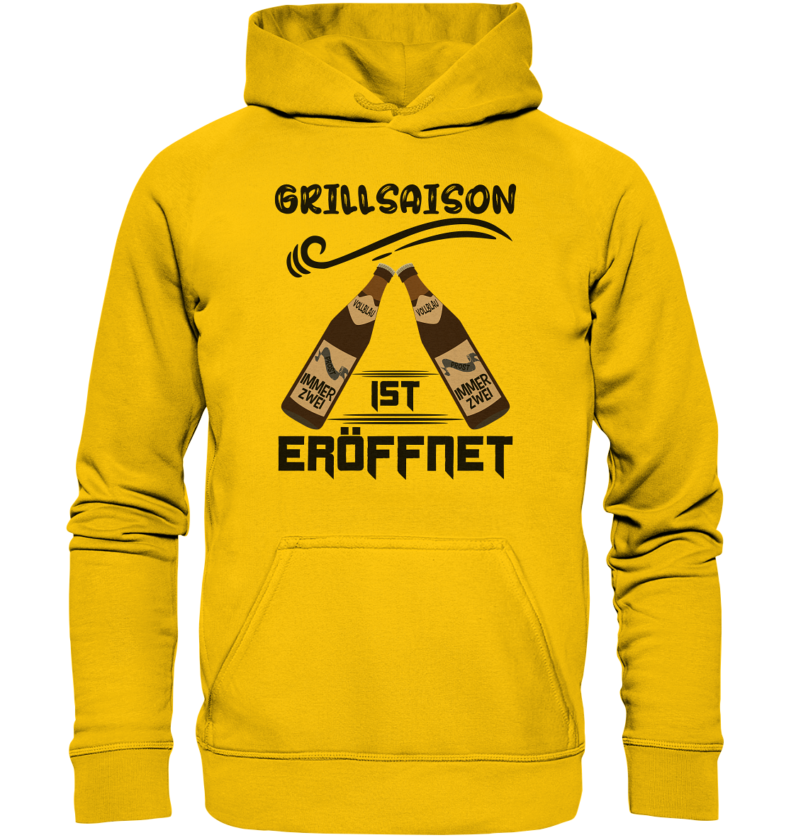 Grillsaison ist eröffnet, Grillen, Party, Feiern, Schwarzes Design - Kids Premium Hoodie