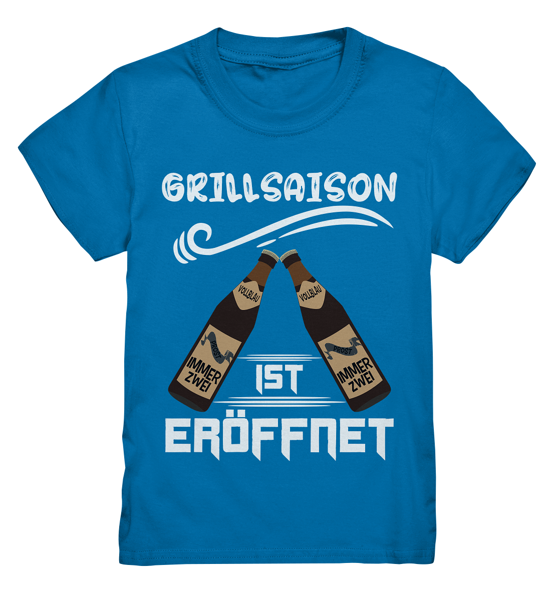 Grillsaison ist eröffnet, Grillen, Party, Feiern, Helles Design - Kids Premium Shirt