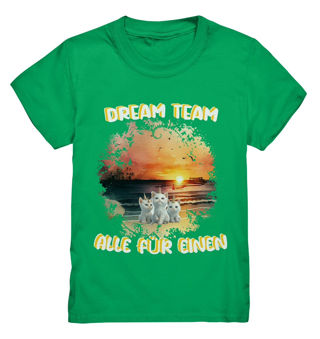 Dream Team, Einhorn Katzen Shirt, streetwear, casual t shirt, No 3 - Kids Premium Shirt