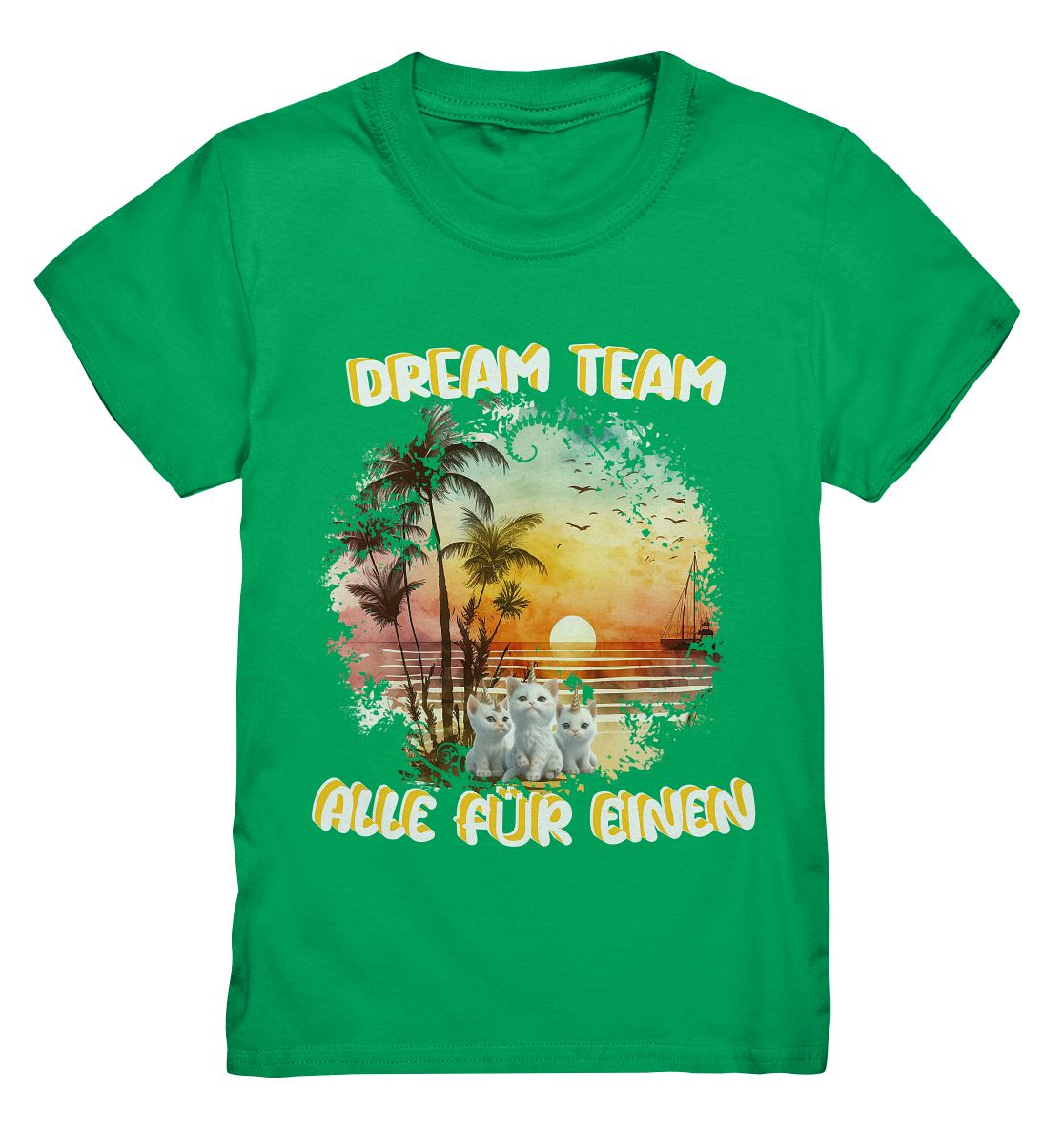 Dream Team, Einhorn Katzen Shirt, streetwear, casual t shirt, No 6 - Kids Premium Shirt