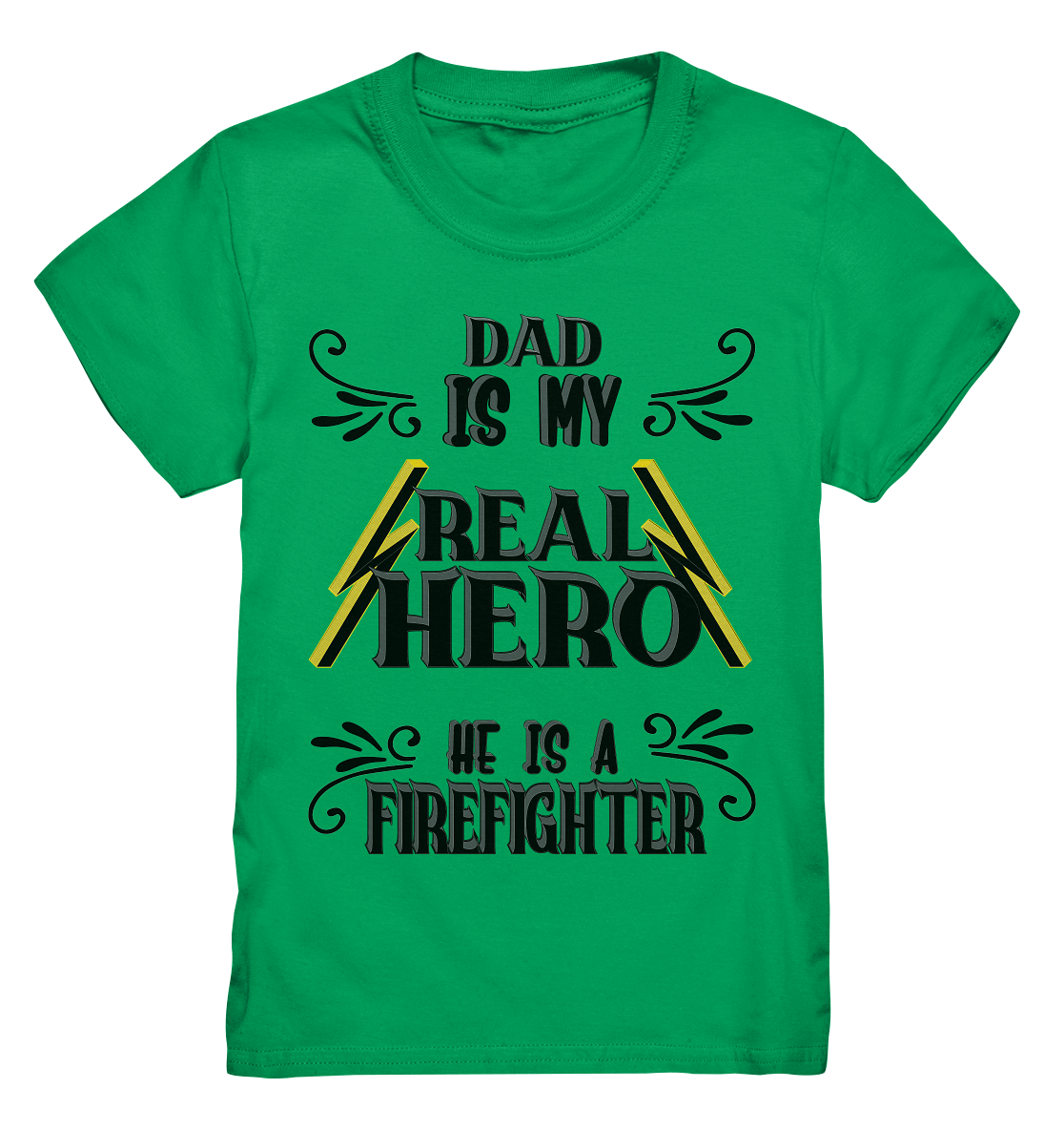 My Real Hero, Firefighter Dad - Kids Premium Shirt