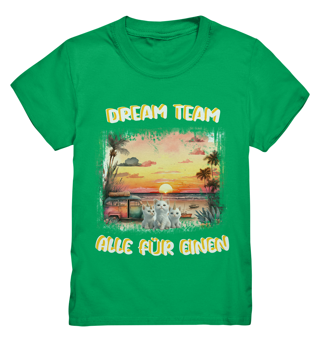 Dream Team, Einhorn Katzen Shirt, streetwear, casual t shirt, No 5 - Kids Premium Shirt