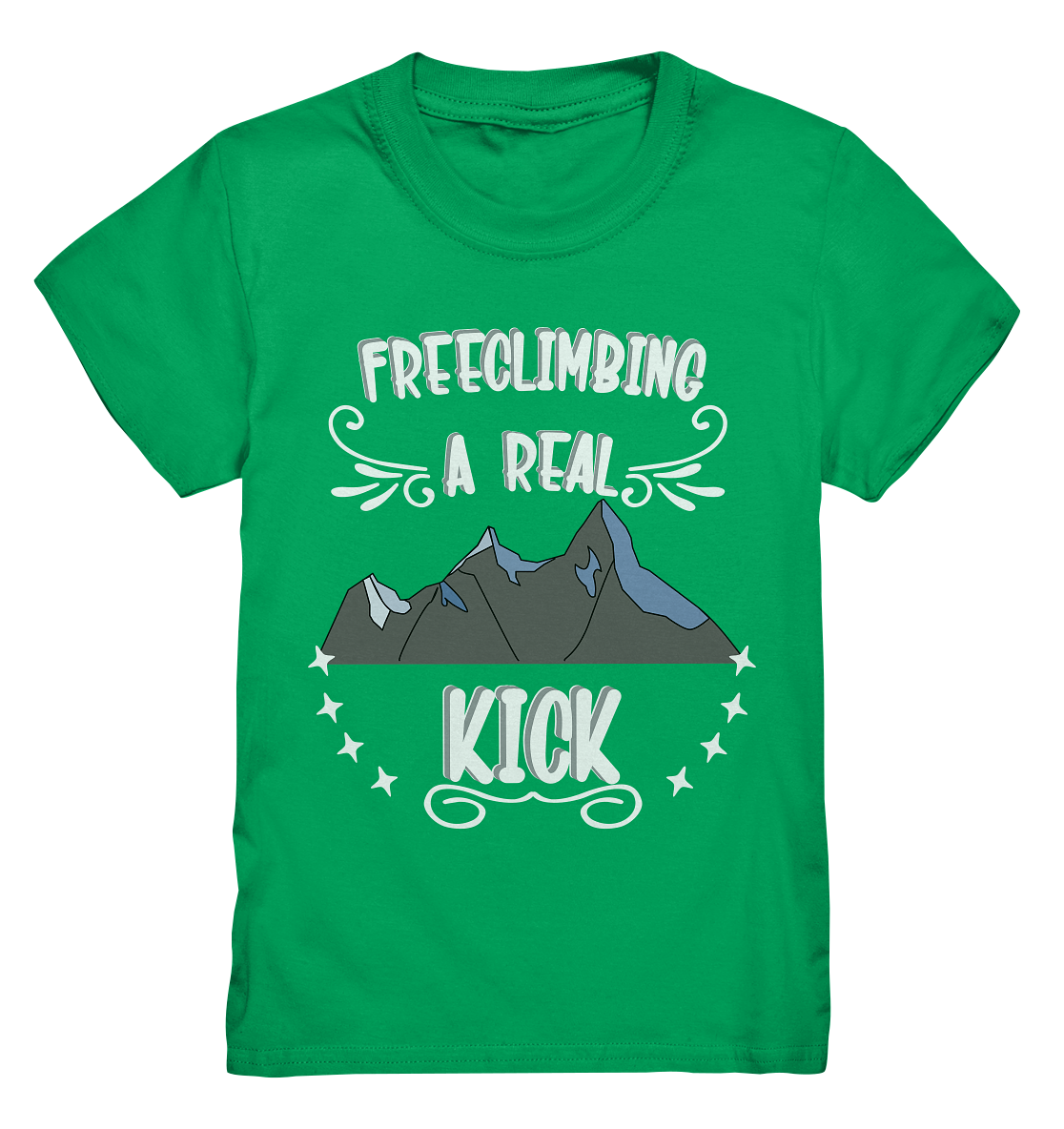 Freeclimbing - a real kick, sportlich & gefährlich - Kids Premium Shirt