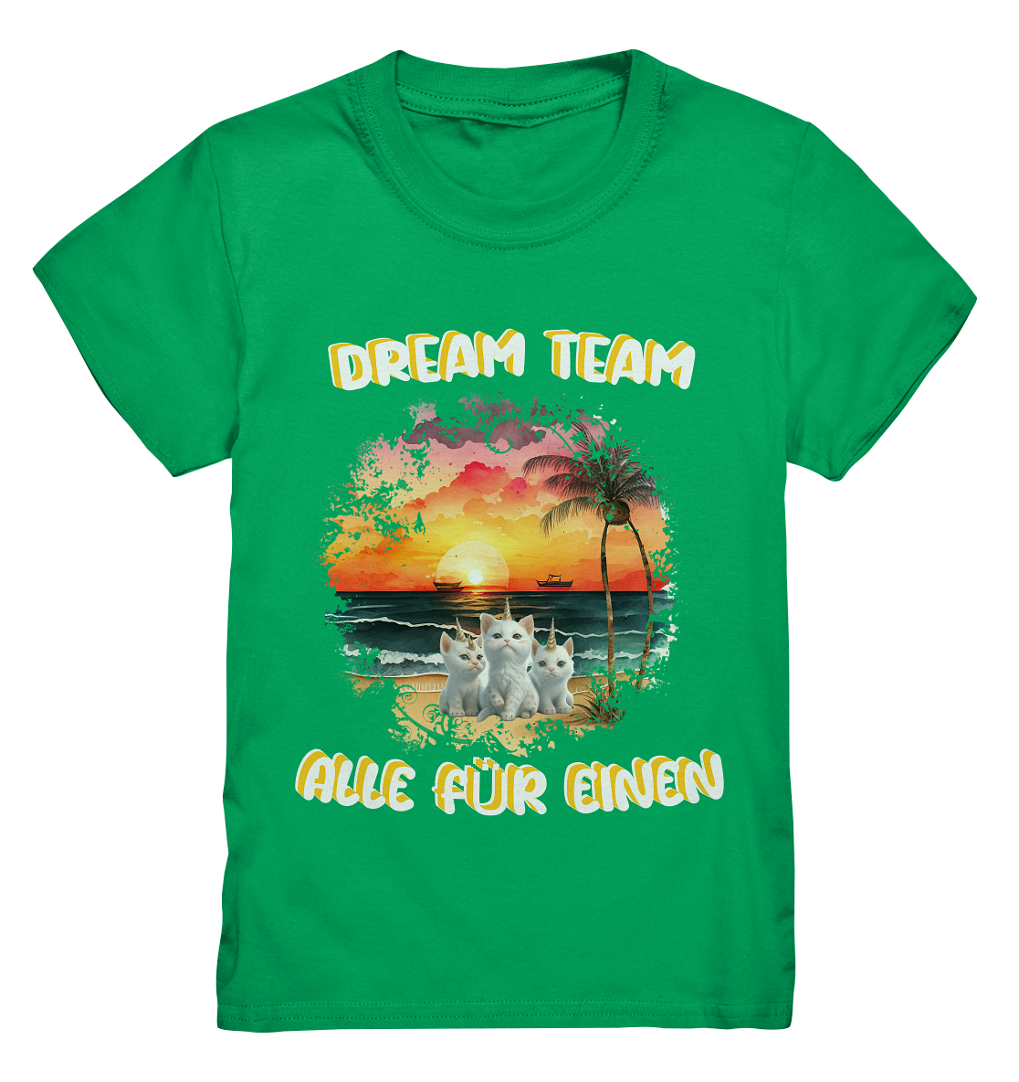 Dream Team, Einhorn Katzen Shirt, streetwear, casual t shirt, No 4 - Kids Premium Shirt