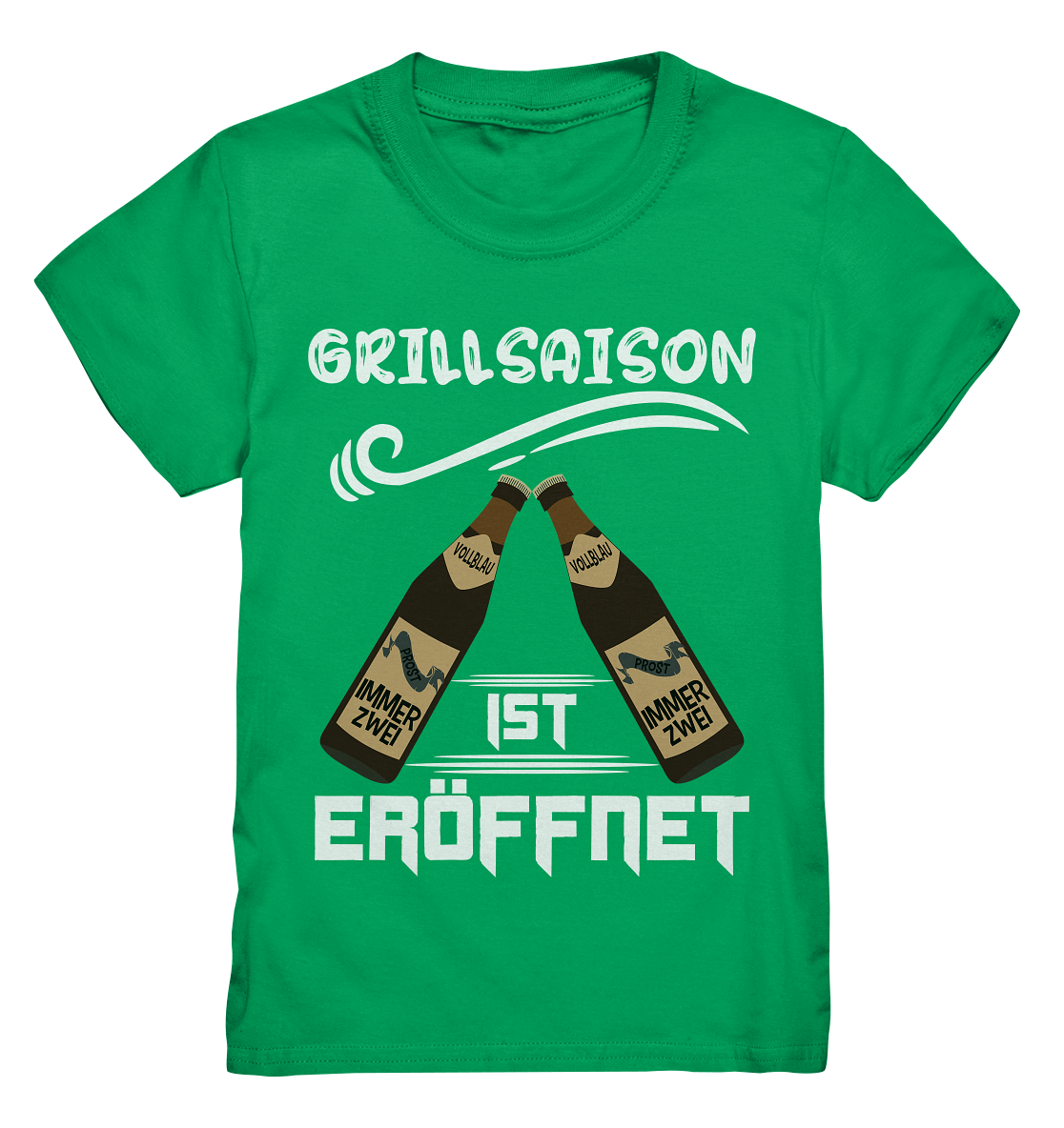 Grillsaison ist eröffnet, Grillen, Party, Feiern, Helles Design - Kids Premium Shirt