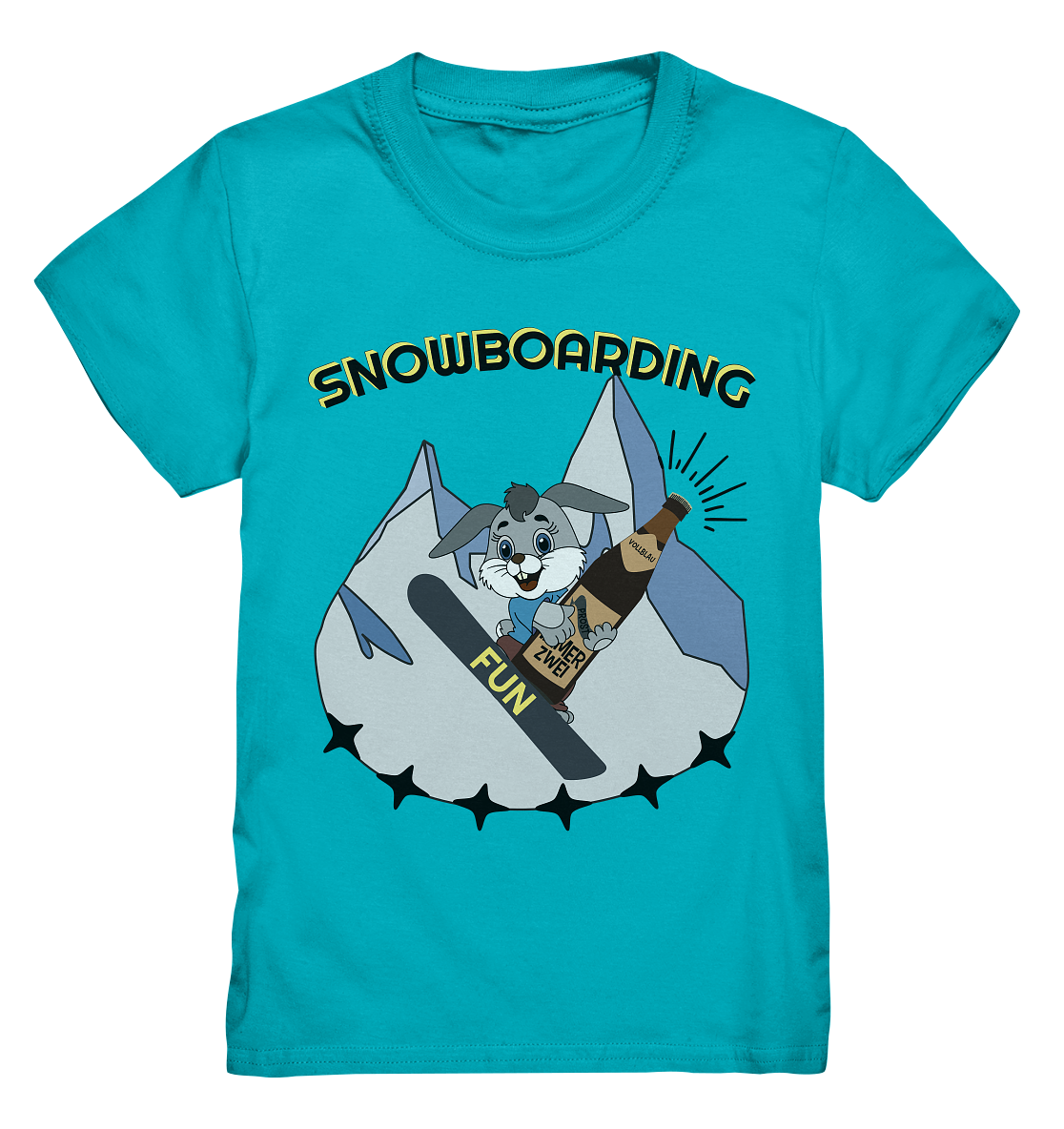 Snowboarding, Apres- Ski, Snowboard, Skihase und Bier - Kids Premium Shirt