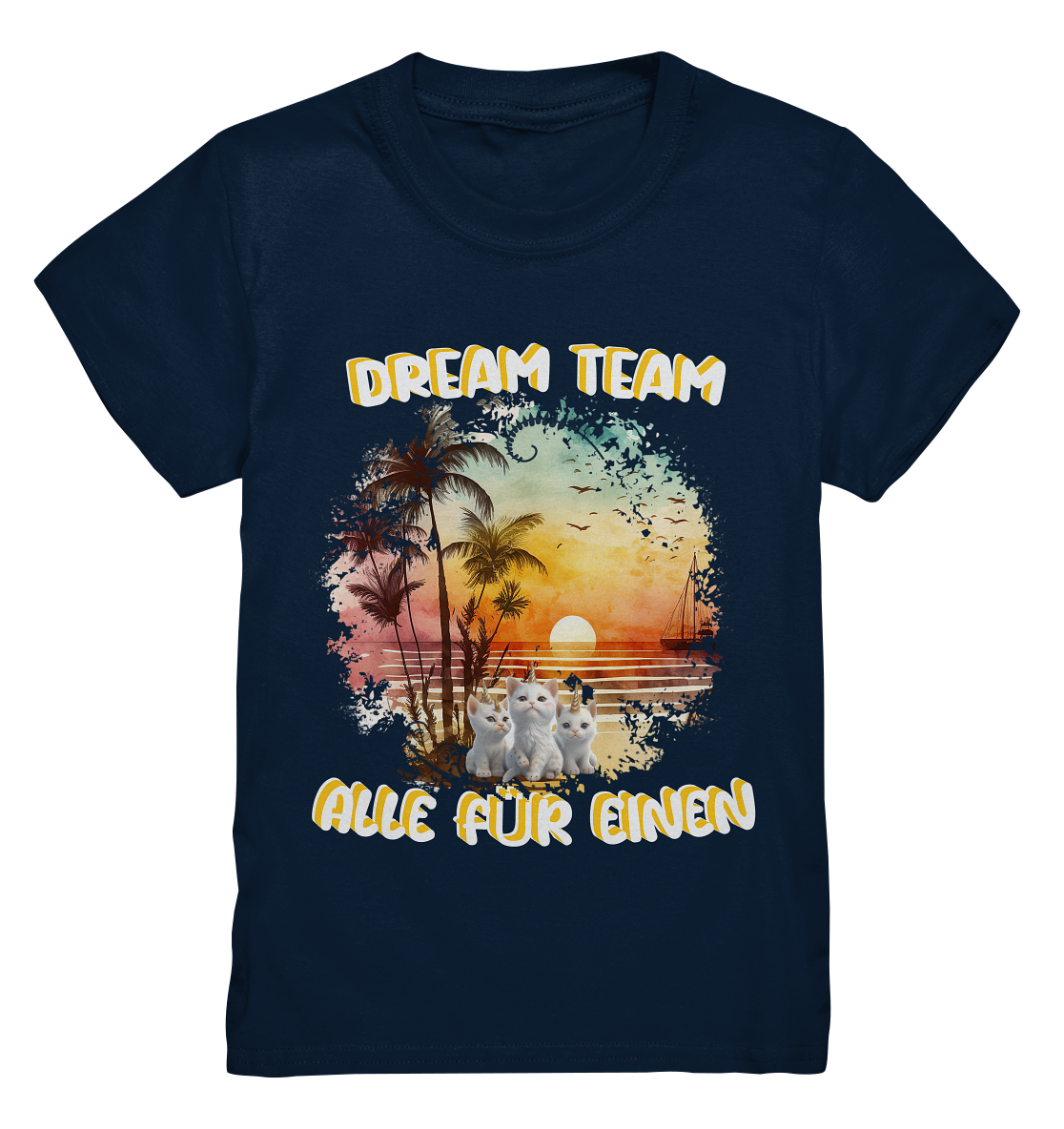 Dream Team, Einhorn Katzen Shirt, streetwear, casual t shirt, No 6 - Kids Premium Shirt