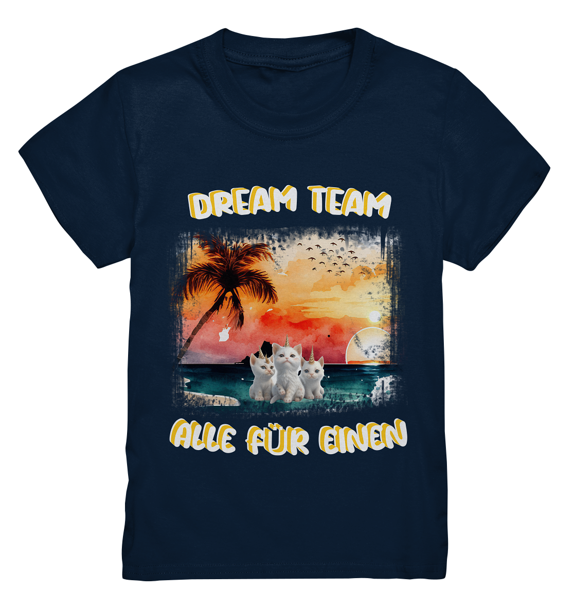 Dream Team, Einhorn Katzen Shirt, streetwear, casual t shirt, No 2 - Kids Premium Shirt