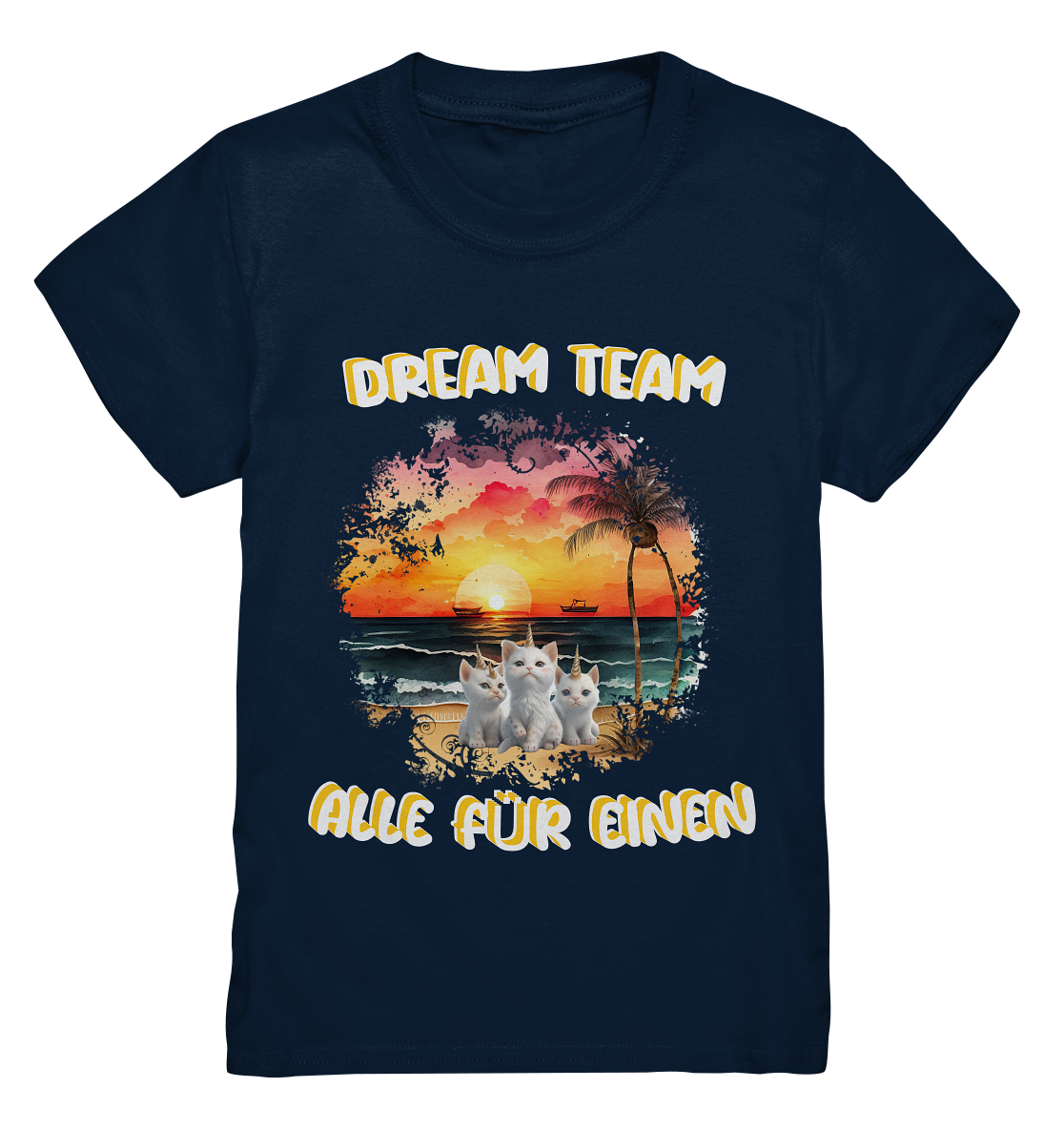 Dream Team, Einhorn Katzen Shirt, streetwear, casual t shirt, No 4 - Kids Premium Shirt