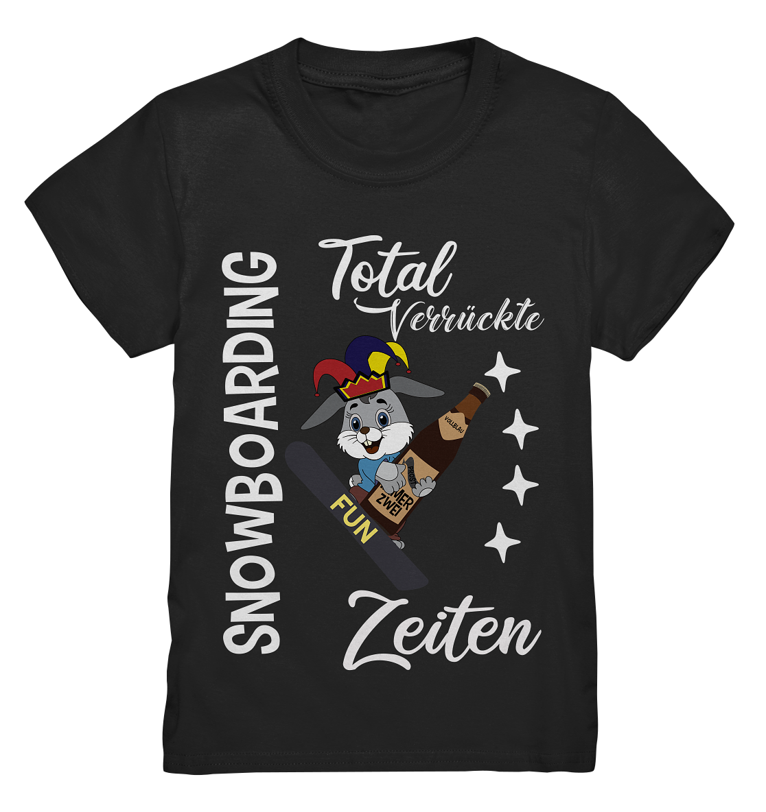 Snowboarding, verrückte Zeiten, Snowboarder, Osterhase - Kids Premium Shirt