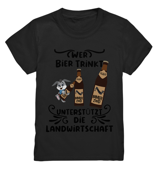 Wer Bier trinkt, Landwirtschaft unterstützen, Party - Kids Premium Shirt