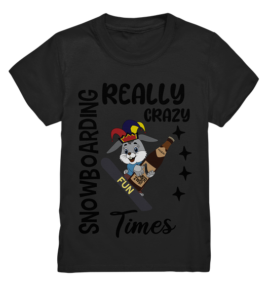 Snowboarding, really crazy, Osterhase mit Bierflasche  - Kids Premium Shirt