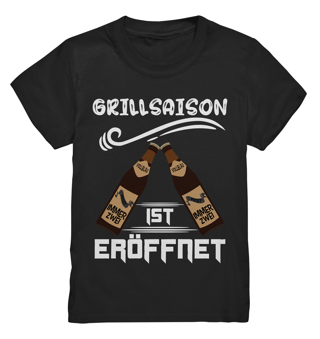 Grillsaison ist eröffnet, Grillen, Party, Feiern, Helles Design - Kids Premium Shirt