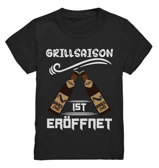 Grillsaison ist eröffnet, Grillen, Party, Feiern, Helles Design - Kids Premium Shirt