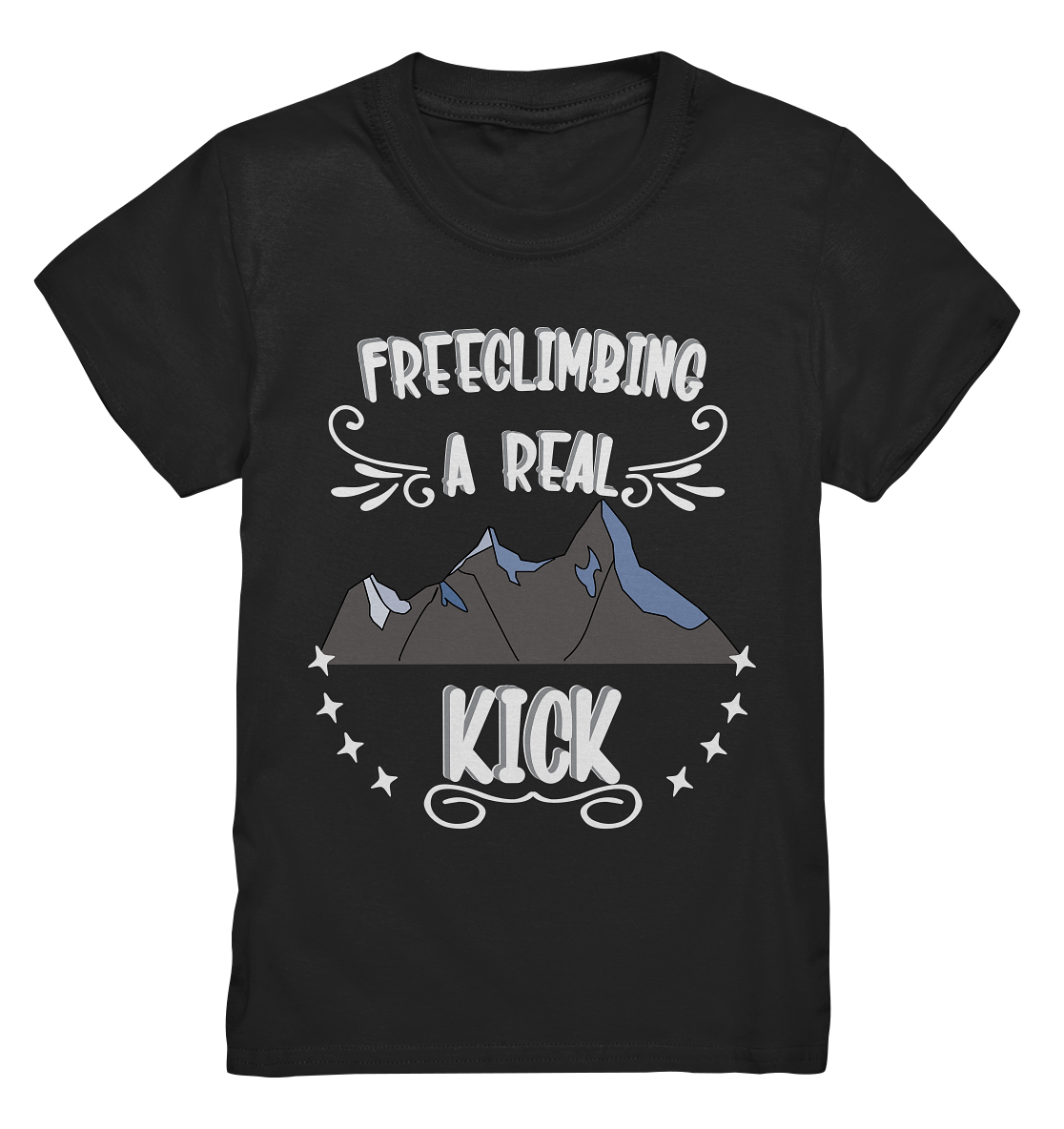 Freeclimbing - a real kick, sportlich & gefährlich - Kids Premium Shirt