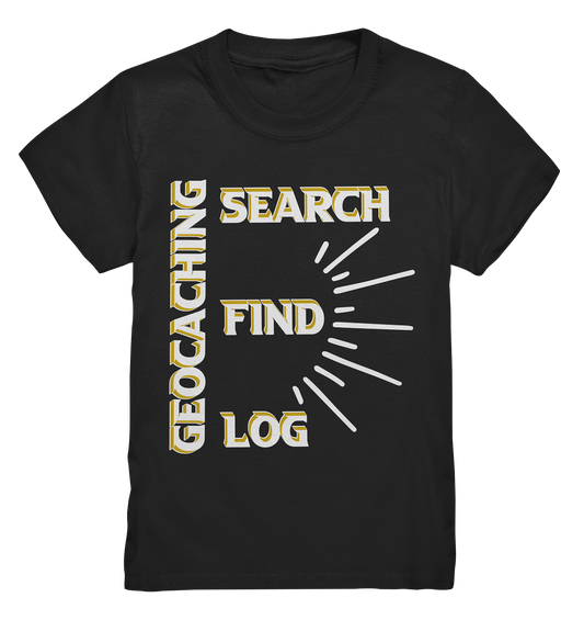 Geocaching-SEARCH-FIND-LOG, Cache Helles Disign - Kids Premium Shirt