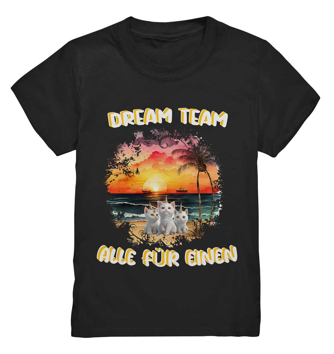 Dream Team, Einhorn Katzen Shirt, streetwear, casual t shirt, No 4 - Kids Premium Shirt