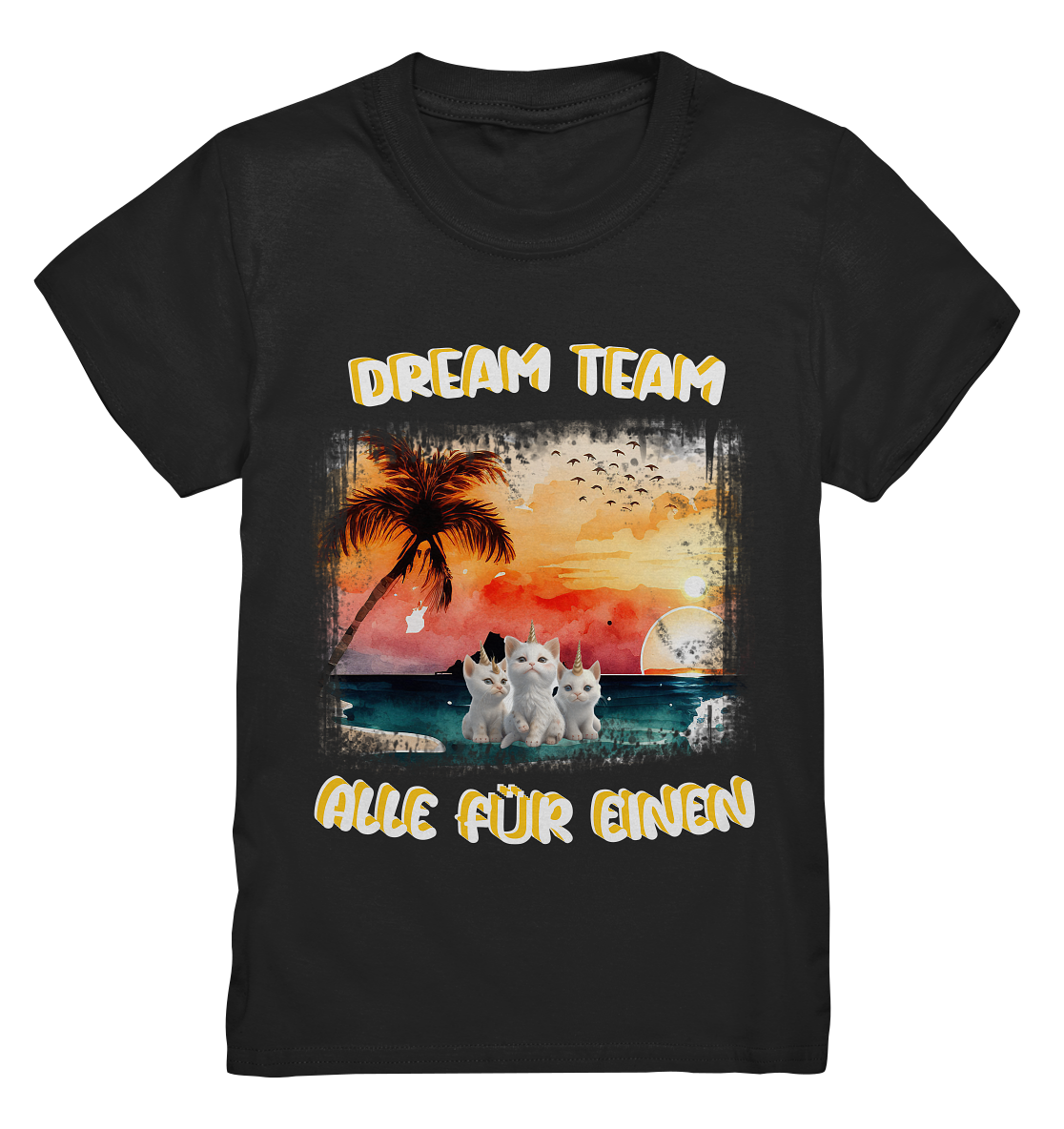 Dream Team, Einhorn Katzen Shirt, streetwear, casual t shirt, No 2 - Kids Premium Shirt