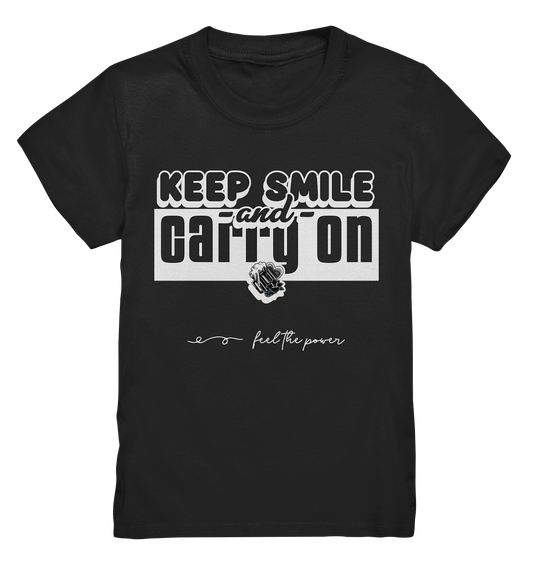 Keep Smile Kinder Premium Shirt Schwarz