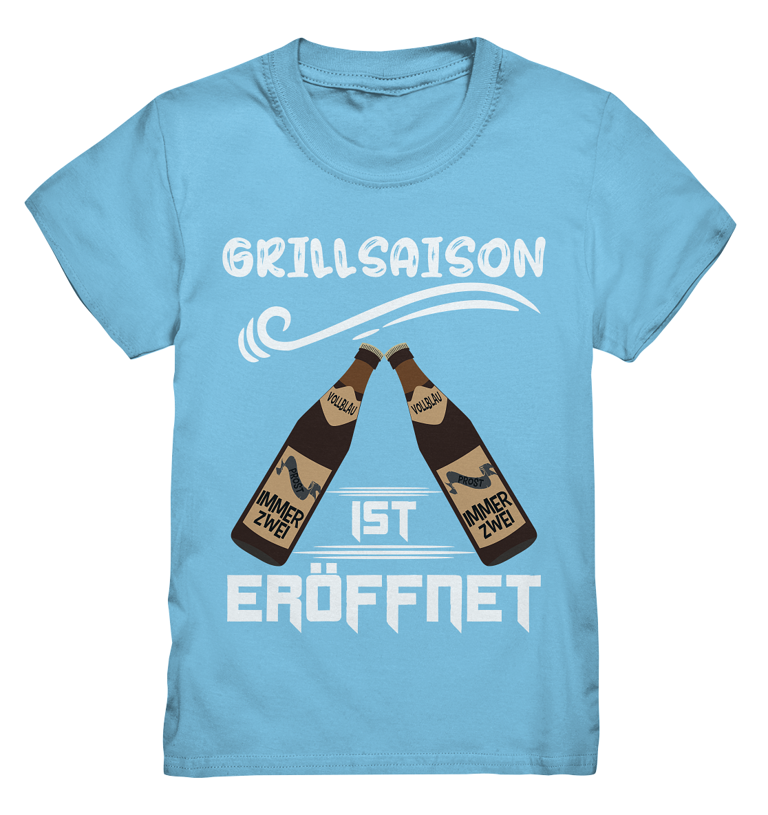 Grillsaison ist eröffnet, Grillen, Party, Feiern, Helles Design - Kids Premium Shirt