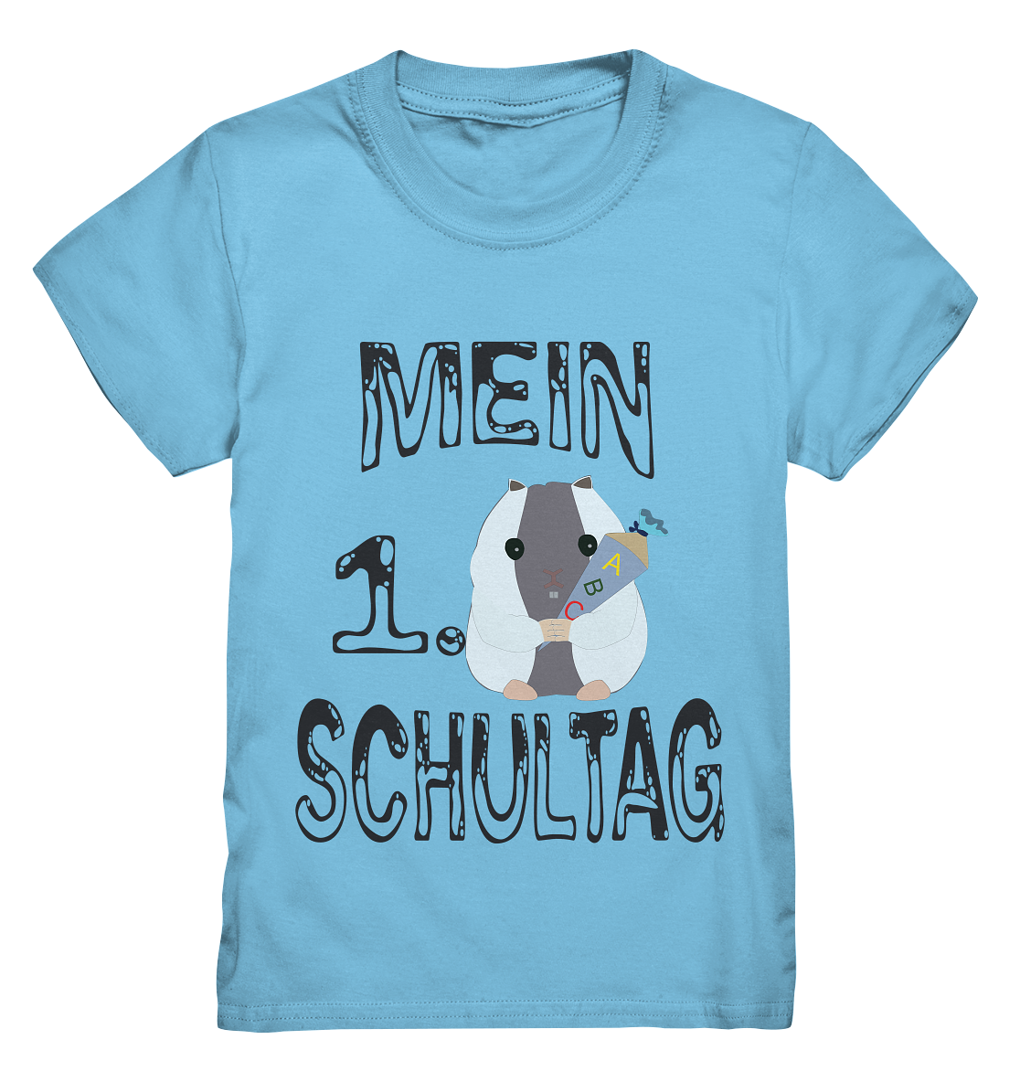 Schulanfang Schwarzes Design, Einschulung, Zuckettüte  - Kids Premium Shirt