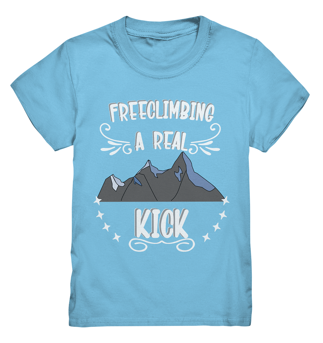 Freeclimbing - a real kick, sportlich & gefährlich - Kids Premium Shirt