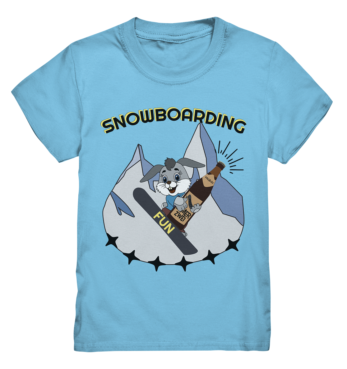 Snowboarding, Apres- Ski, Snowboard, Skihase und Bier - Kids Premium Shirt