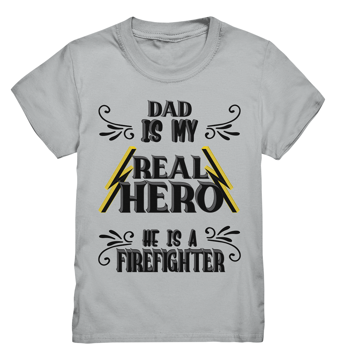 My Real Hero, Firefighter Dad - Kids Premium Shirt