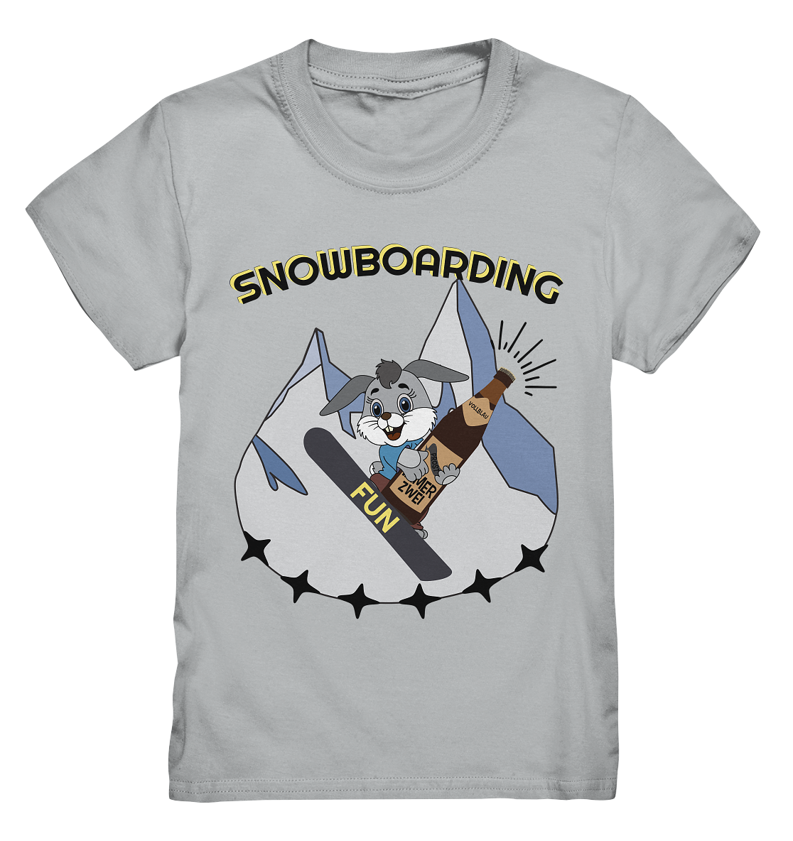 Snowboarding, Apres- Ski, Snowboard, Skihase und Bier - Kids Premium Shirt