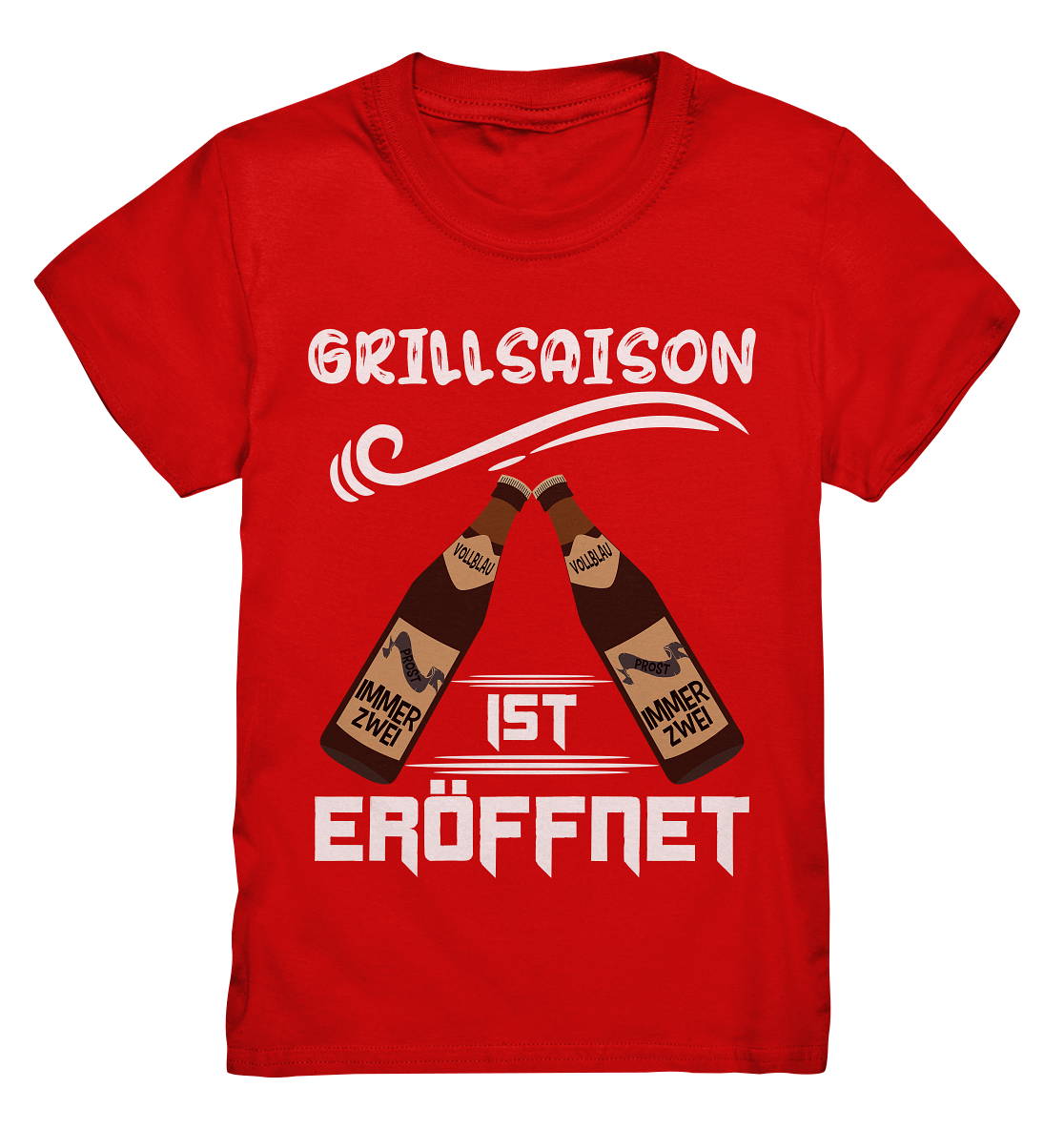 Grillsaison ist eröffnet, Grillen, Party, Feiern, Helles Design - Kids Premium Shirt