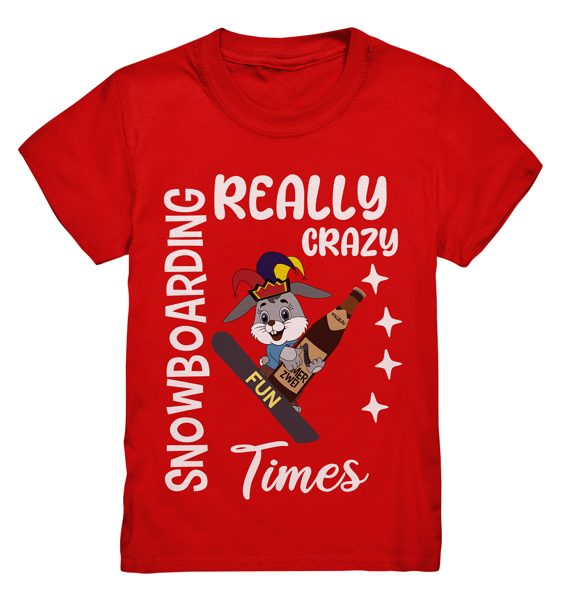 Snowboarding, Crazy Times, Snowboarder, Party - Kids Premium Shirt