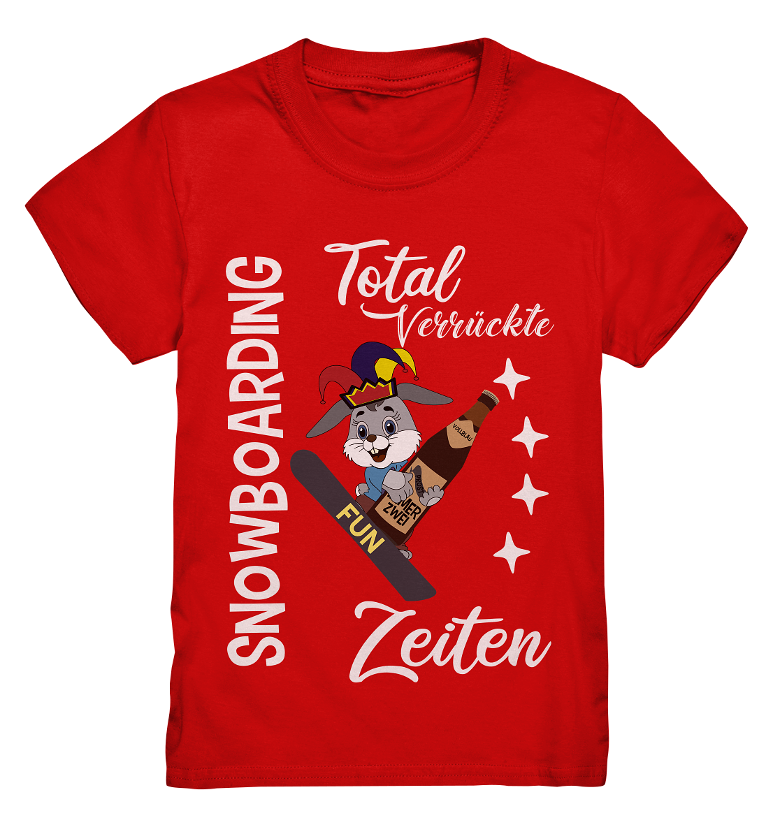 Snowboarding, verrückte Zeiten, Snowboarder, Osterhase - Kids Premium Shirt