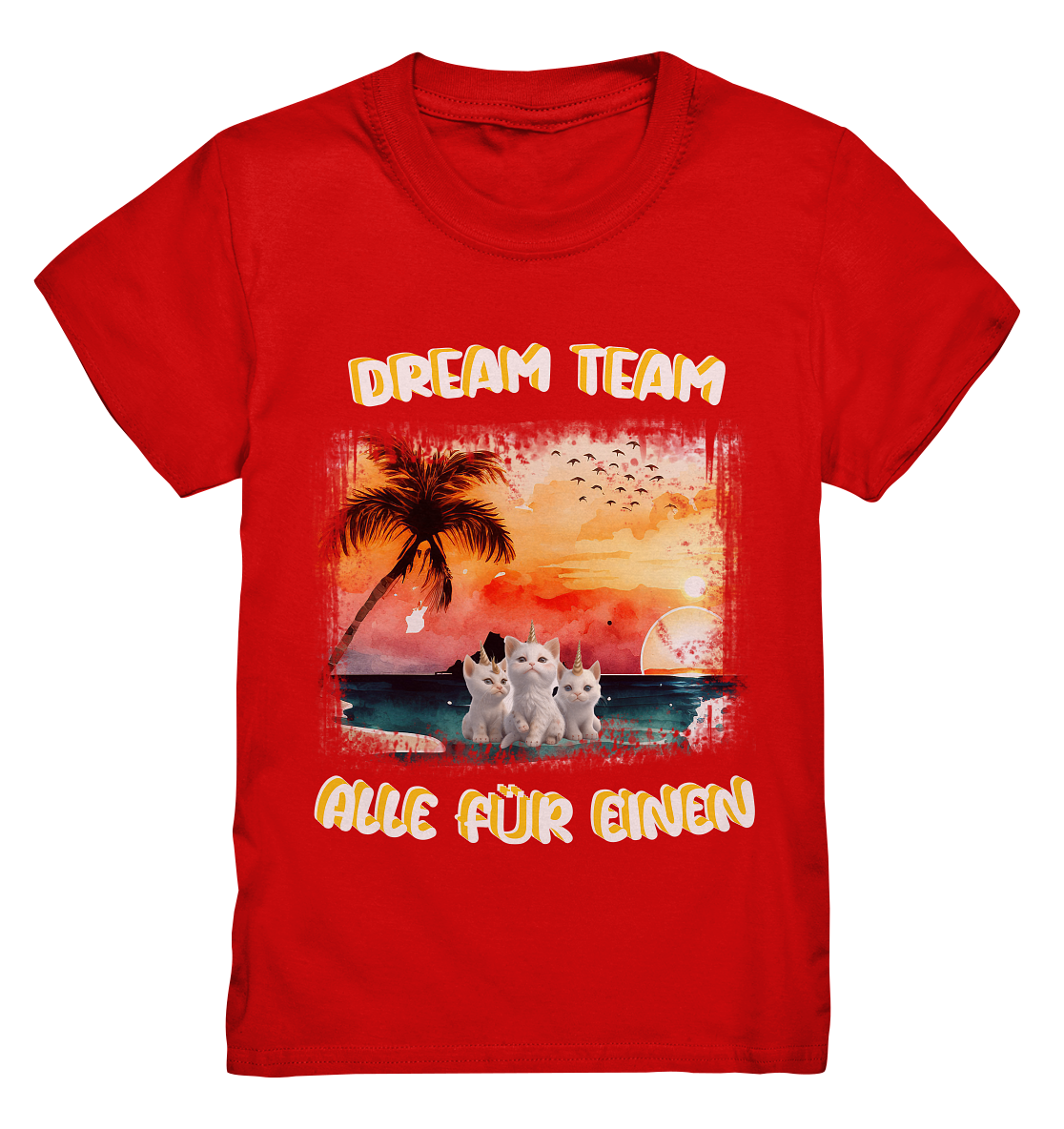 Dream Team, Einhorn Katzen Shirt, streetwear, casual t shirt, No 2 - Kids Premium Shirt