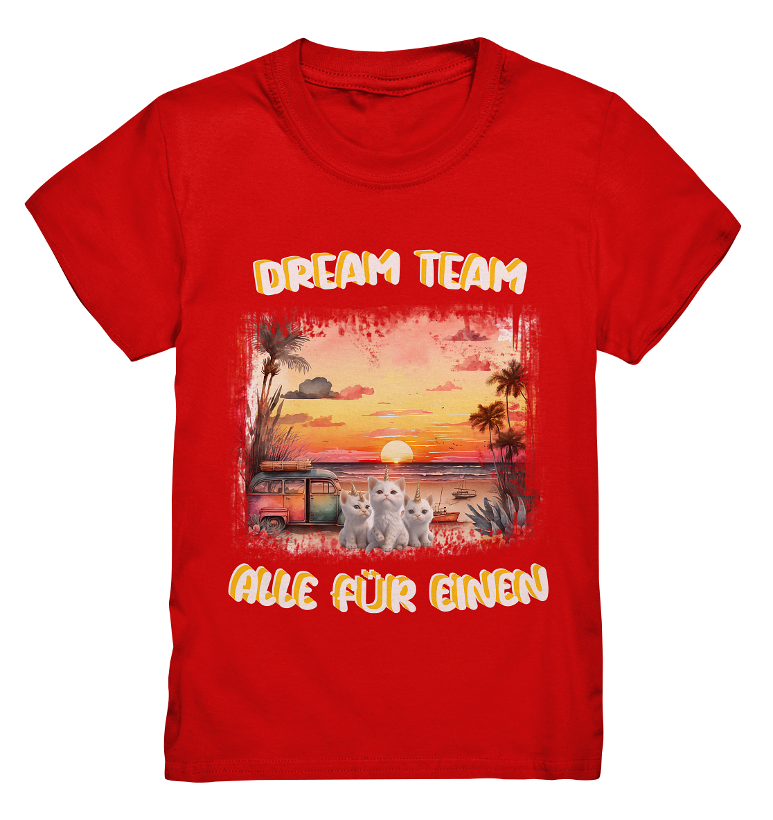 Dream Team, Einhorn Katzen Shirt, streetwear, casual t shirt, No 5 - Kids Premium Shirt