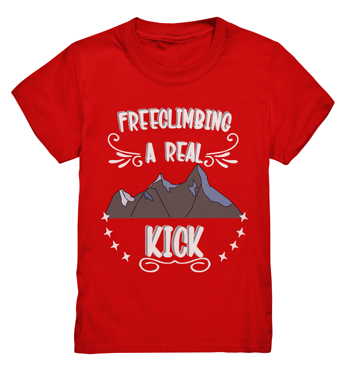 Freeclimbing - a real kick, sportlich & gefährlich - Kids Premium Shirt