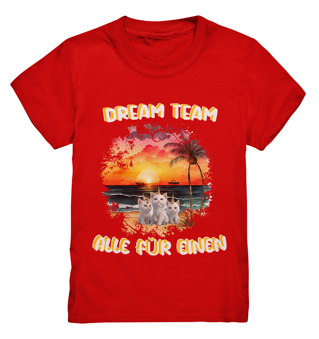 Dream Team, Einhorn Katzen Shirt, streetwear, casual t shirt, No 4 - Kids Premium Shirt