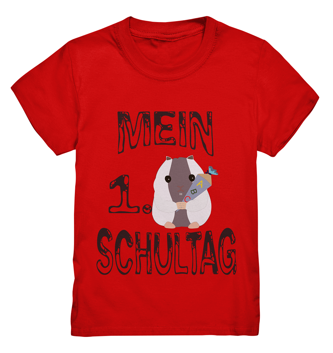 Schulanfang Schwarzes Design, Einschulung, Zuckettüte  - Kids Premium Shirt