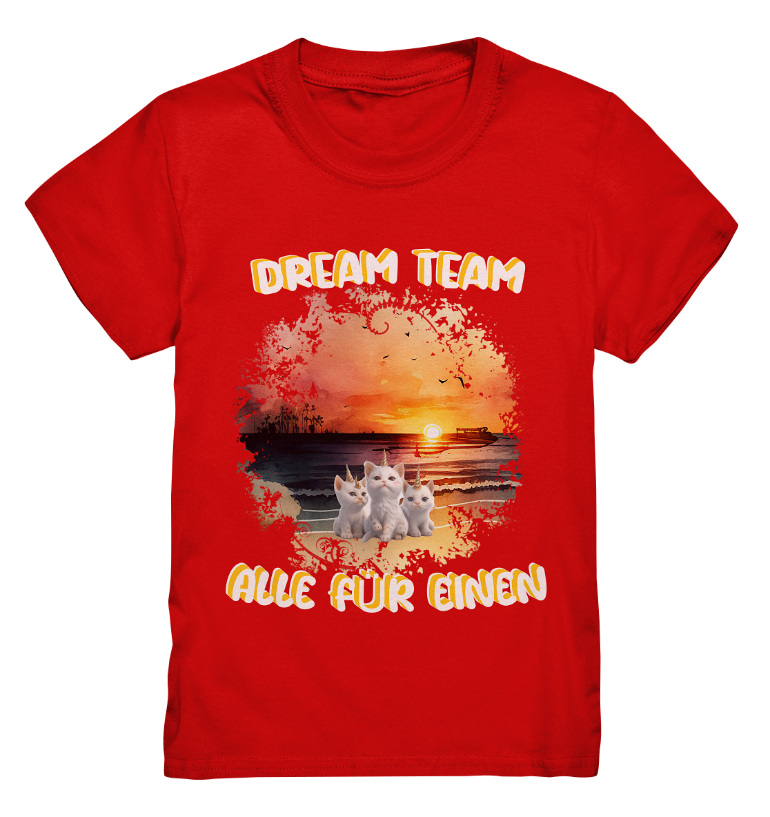 Dream Team, Einhorn Katzen Shirt, streetwear, casual t shirt, No 3 - Kids Premium Shirt