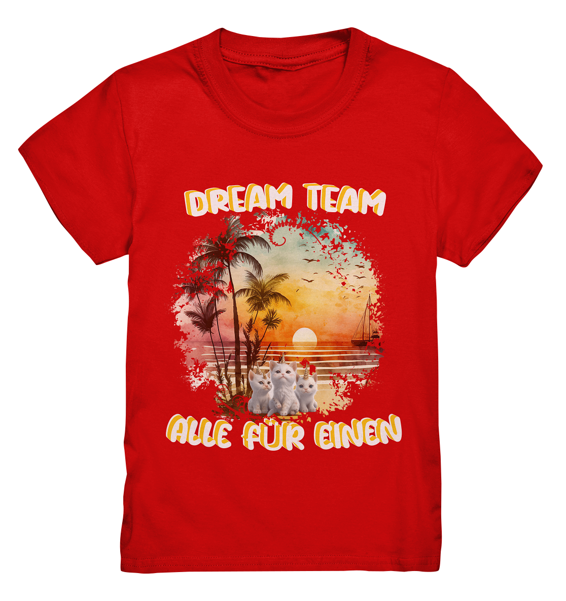 Dream Team, Einhorn Katzen Shirt, streetwear, casual t shirt, No 6 - Kids Premium Shirt