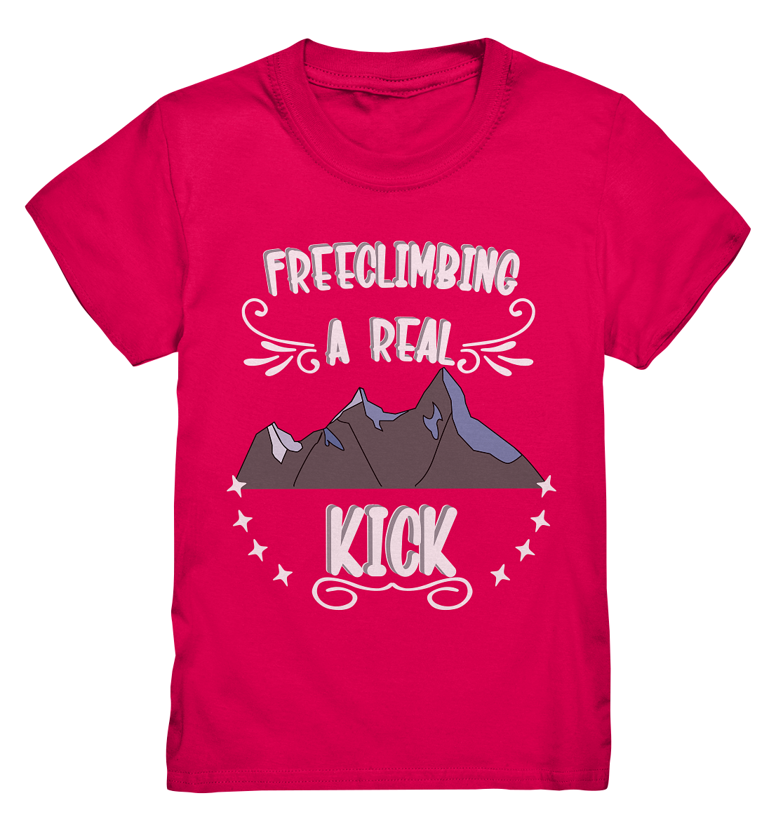 Freeclimbing - a real kick, sportlich & gefährlich - Kids Premium Shirt