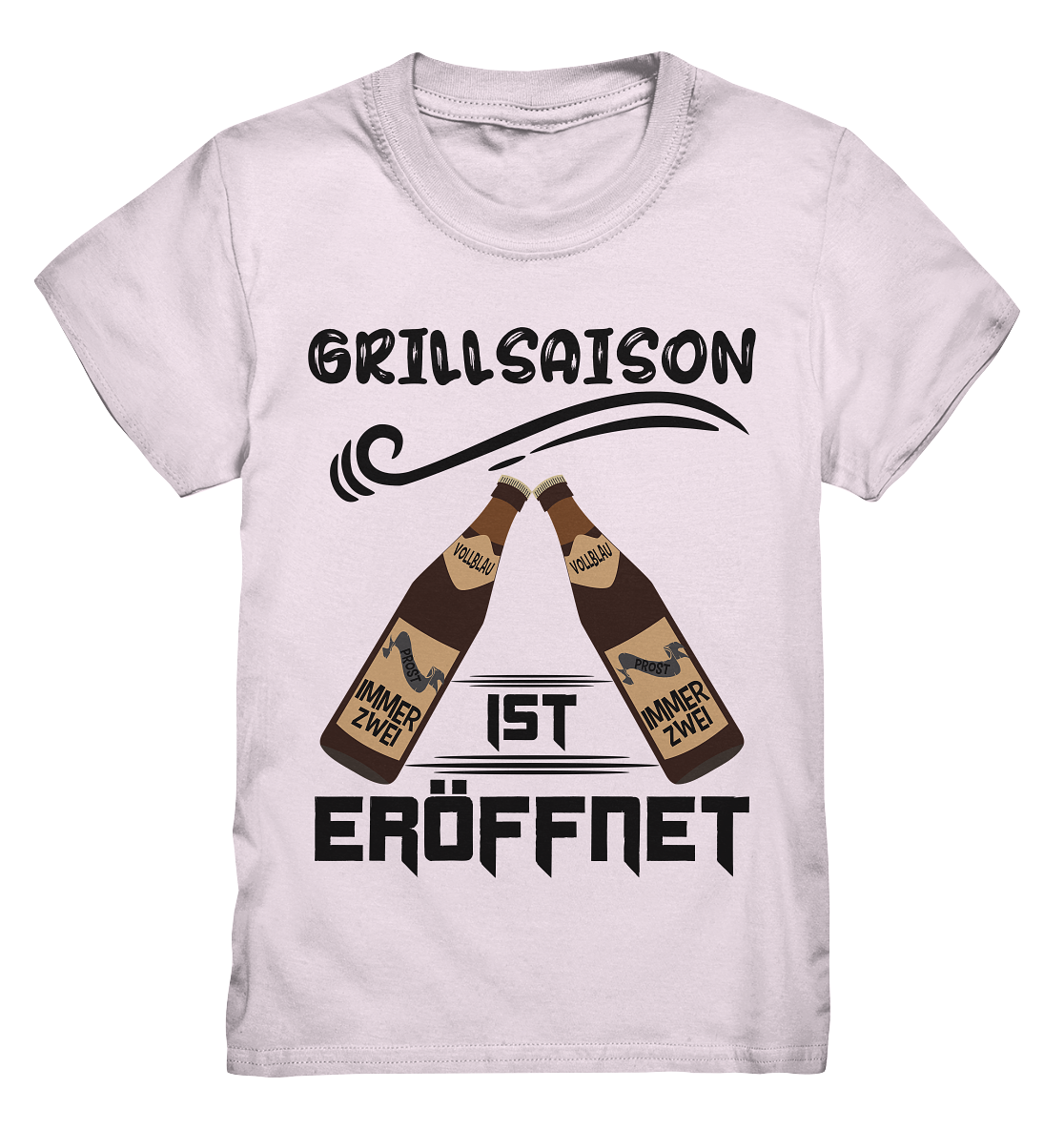 Grillsaison ist eröffnet, Grillen, Party, Feiern, Schwarzes Design - Kids Premium Shirt