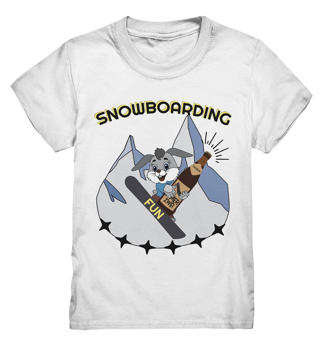 Snowboarding, Apres- Ski, Snowboard, Skihase und Bier - Kids Premium Shirt