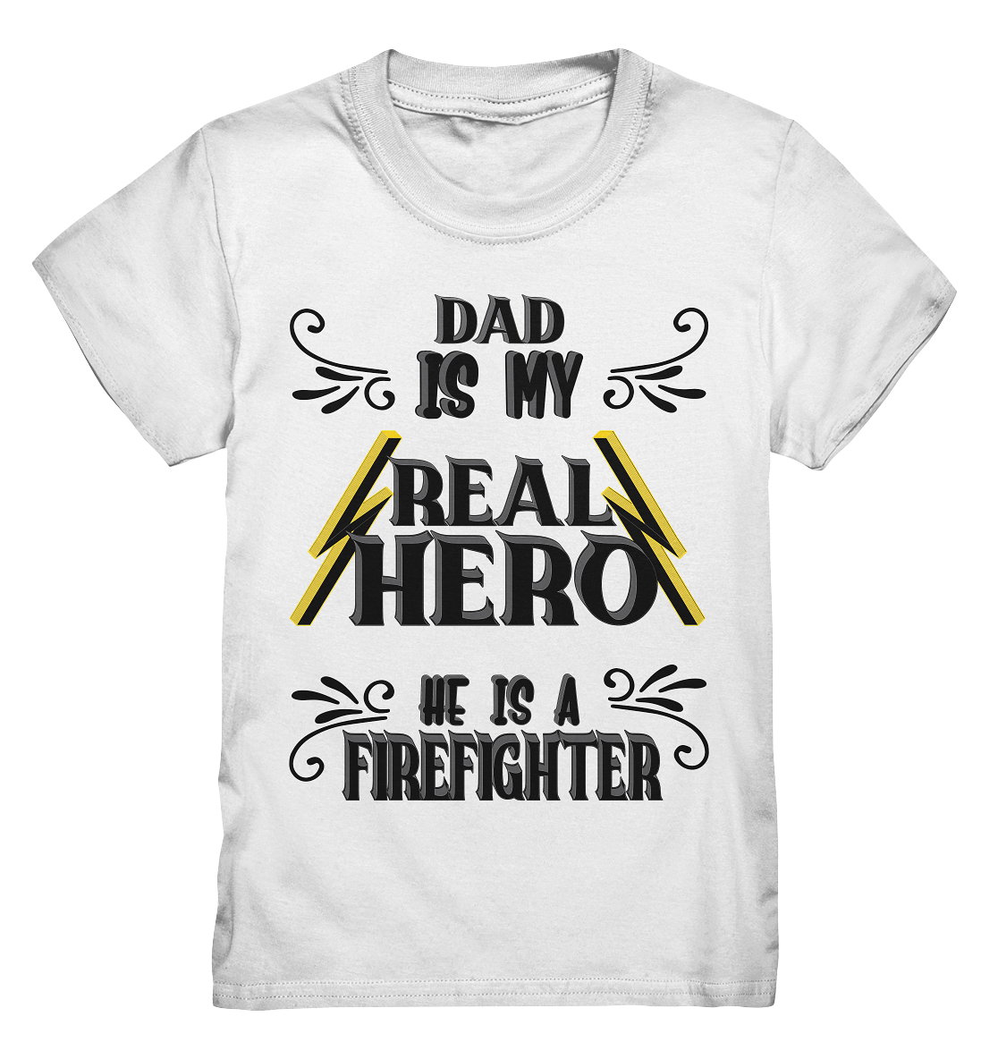 My Real Hero, Firefighter Dad - Kids Premium Shirt