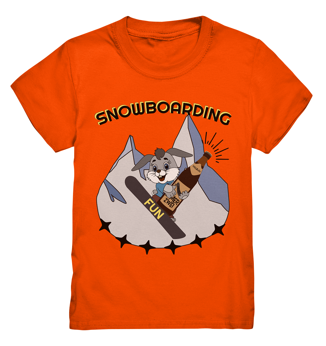 Snowboarding, Apres- Ski, Snowboard, Skihase und Bier - Kids Premium Shirt